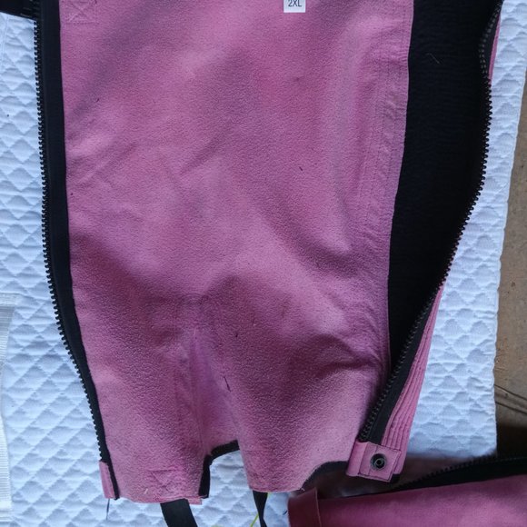 used Pink half chaps size 2XL - Picture 3 of 10